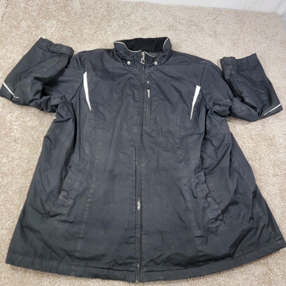 ZeroXposure Men Size 2XL Performance Black Full Zip Jacket Lightweight Outerwear